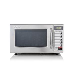 Sharp R21ATR Stainless Steel Commercial Microwave 1000 Watts 28Ltr (Each)