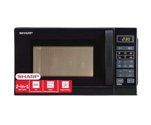 Sharp R642BKW 2-in-1 microwave with grill, 20 L, black