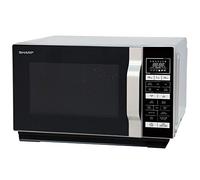 Sharp R860SLM Combination Flatbed Microwave Oven, 25 Litre capacity, 900W, Silver