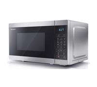 Sharp YC-MG02U-S microwave Black, Silver Grill microwave Countertop 20 L 800 W
