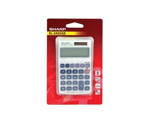 Sharp Silver 8-Digit Hand Held Pocket Calculator EL240SAB