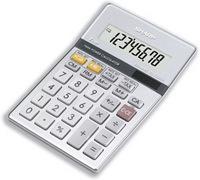 Sharp Silver 8-Digit Semi-Desktop Calculator EL-330ERB FREE NEXT DAY DELIVERY