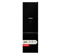 SHARP SJ-BB05DTDBE-EN 60cm Wide 60/40 Split NanoFrost Fridge Freezer with Water Dispenser - Black