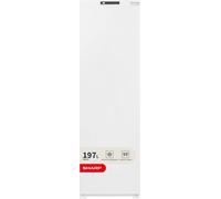 Sharp SJ-SE197E01X-EN Integrated Frost Free Upright Freezer with Sliding Door Fixing Kit - E Rated, White
