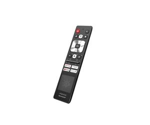 Sharp Solar Remote for Sharp Google TV/Android TV - Battery-Free Indoor Solar Power, Voice Command Microphone, USB-C Emergency Charge, IR Protocol Compatible - Model AN23032024GTVS