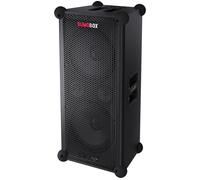 Sharp SumoBox CP-LS100 High-Power 120W Bluetooth Speaker: SAM by Devialet Technology, 10-Hour Battery, TRS/XLR & Guitar Inputs, Duo Mode (TWS) - Loud Portable PA System for DJs, Events & Outdoor Use