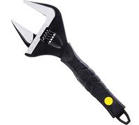 Sharp-tec 12 inch Adjustable Spanner, 60mm Wide Jaw Opening Adjustable Wrench, 300mm Plumbing Tools Set for Plumbers, Black