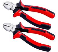 Sharp-Tec Diagonal Cutting Pliers, 160mm Precision Wire Cutters with Anti-Slip Handle, 6-inch Professional Wire Cutters Nippers, 2 Pack