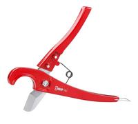 Sharp-tec PVC Pipe Cutter 0-32mm, Ratchet Plastic Pipe Cutter with Aluminum Alloy Body, Plumbing Pipe Slice for PVC PPR Plastic, Red