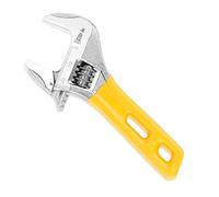 Sharp-tec Small Adjustable Spanner 4-inch/100mm, Stubby Slim Thin Plumbers Wrench, Max-Opening 24mm Wide Jaw Adjustable Spanner for Basin Waste Under Sink, Plumbing Hand Tool
