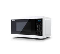 Sharp YC-MS02U-W White 800W 20L Capacity Microwave with 11 Power Power Levels