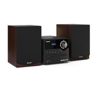 SHARP XL-B517D(BR) 45W Hi-Fi Micro System, Brown | 45W max output with FM/RDS, USB MP3 playback, AUX input, 60 station presets, EQ and remote control.