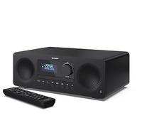 Sharp XL-B720D 60W Bluetooth Hi-Fi Micro System, Black | 30W RMS stereo system with USB MP3 playback, AUX input, headphone jack, 40 station presets, EQ and remote control.