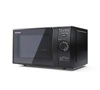 SHARP YC-GG02U-B Compact 20 Litre 700W Digital Microwave with 1000W Grill, 3 power levels, ECO Mode, defrost function, LED cavity light - Black