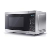 Sharp YC-MG02U-S microwave Black, Silver Grill microwave Countertop 20 L 800 W
