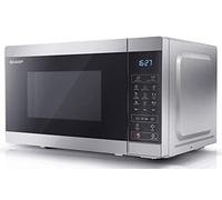 Sharp YC-MG02U-S microwave Black, Silver Grill microwave Countertop 20 L 800 W
