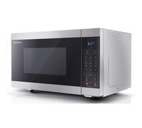 SHARP YC-MG252AU-S 25 Litre 900W Digital Microwave with 1000W Grill, 11 power levels, ECO Mode, defrost function, LED cavity light - Silver