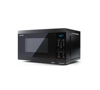 SHARP YC-MS02U-B Compact 20 Litre 800W Digital Microwave, 11 power levels, ECO Mode, defrost function, LED cavity light - Black