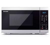 SHARP YC-MS02U-S Compact 20 Litre 800W Digital Microwave, 11 power levels, ECO Mode, defrost function, LED cavity light - Silver
