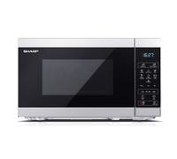 SHARP YC-MS02U-S Compact 20 Litre 800W Digital Microwave, 11 power levels, ECO Mode, defrost function, LED cavity light - Silver