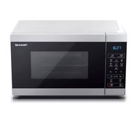 Sharp YC-MS02U-S Silver 800W with 11 Power Levels & 8 Preset Cooking Options