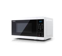 Sharp YC-MS02U-W White 800W with 11 Power Levels & 8 Preset Cooking Options