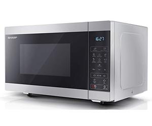 SHARP YC-MS252AU-S 25 Litre 900W Digital Microwave, 11 power levels, ECO Mode, defrost function, LED cavity light - Silver