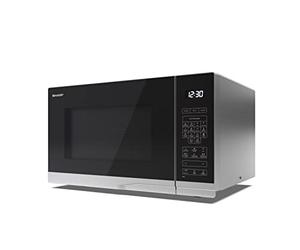 SHARP YC-PC322AU-S 32 Litre 1000W Digital Combination Microwave Oven with 1300W Grill, 10 power levels, ECO Mode, defrost function, LED cavity light - Silver