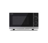 Sharp YC PS201AU S Solo Microwave Oven in Silver 20L 700W Mechanical
