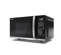 SHARP YC-QC254AU-B 25 Litre 900W Digital FLATBED Combination Microwave Oven with 1050W Grill, 10 power levels, ECO Mode, defrost function, LED cavity light - Black