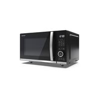 SHARP YC-QG204AU-B Compact 20 Litre 800W Digital FLATBED Microwave with 1050W Grill, 10 power levels, ECO Mode, defrost function, LED cavity light - B