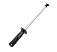 SHARPAL 118N Ceramic Knife Sharpener Sharpening Rod, Honing Steel with Anti-Breaking Cap 25 cm / 10 Inch (Pure Ceramic 3000 Grit) Black and White
