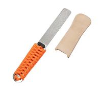 SHARPAL 181N Dual-Grit Diamond Sharpening Stone with Genuine Leather Strop, Tool Sharpener for Sharpening Knife, Garden Shears, Axe and All Blade Edge