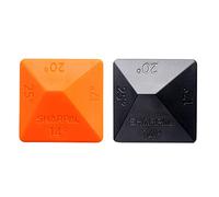 SHARPAL 196N 2 Pack 4-in-1 Whetstone Knife Sharpening Aid for 14, 17, 20, 25 Degree Angles, Black, Orange
