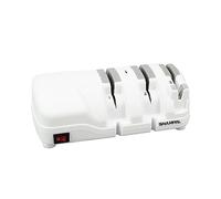 SHARPAL 198H Electric Knife Sharpener - 3 Stage Professional Knife Sharpening System with Diamond Wheels, Suit for Double-Beveled Straight Edge & Serrated Knives, Quick Razor-Sharp Results, Low Noise