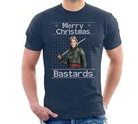 Sharpe Merry Christmas Bastards Christmas Knit Men's T-Shirt Navy Blue