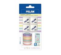 Sharpener Sugar 4 Rubber Milan 430 Blister Pack