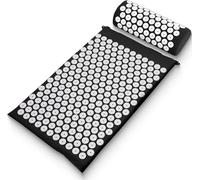 Sharper Image Acupressure Mat and Pillow Set - Back Mat for Pressure Point & Muscle Stimulation, Portable Pressure Mat with Travel Bag, Cushioned Full Body Acupressure Mats for Relief & Relaxation