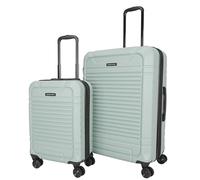 Sharper Image Commando Luggage Collection, Granite Green, 2-Piece Set, Expandable 8-Wheel Spinner Carry on and Large Checked Luggage Set