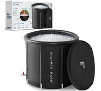 Sharper Image Ice Bath - Portable Cold Plunge, Revitalising Cold Water Therapy Tub for Workout Recovery & Stress Reduction, Ice Tubs for Full Body Immersion, Folding Ice Plunge Tub with Protective Lid