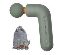 Sharper Image Power Percussion Move Edge Portable Lite - Muscle Massage Gun, Percussion Massager with 4 Speeds, 4 Attachments, USB-C Rechargeable - Portable Deep Tissue Massager for Muscles, Green