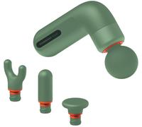 Sharper Image Power Percussion Move Edge Portable Lite - Muscle Massage Gun, Percussion Massager with 4 Speeds, 4 Attachments, USB-C Rechargeable - Portable Deep Tissue Massager for Muscles, Green