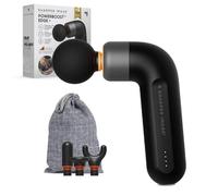 Sharper Image Power Percussion Move Edge Portable Lite - Muscle Massage Gun, Percussion Massager with 4 Speeds, 4 Attachments, USB-C Rechargeable - Portable Deep Tissue Massager for Muscles, Black