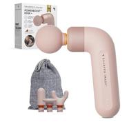 Sharper Image Power Percussion Move Edge Portable Lite - Muscle Massage Gun, Percussion Massager with 4 Speeds, 4 Attachments, USB-C Rechargeable - Portable Deep Tissue Massager for Muscles, Pink