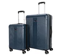 Sharper Image Shukra Luggage Collection, Stratified Sea, Large Checked, Expandable 8-Wheel Spinner Large Checked Luggage Suitcase