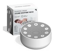 Sharper Image Sleep Therapy White Noise Machine, Soothing Nature Sounds for Baby Kid Adult, Portable Relaxation Wellness Meditation and Naps, Peaceful Rest Sleep Aid, Grey