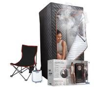 Sharper Image Steamer Sauna Portable Spa - Portable Home Sauna Pod for Indoor & Outdoor Use, Pop Up Steam Room with Foldable Chair & Temperature Controls, Home Spa Saunas for Relaxation and Recovery