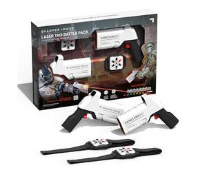 Sharper Image - Toy Laser Tag Handtank Battle Pack - 2 Blasters & 2 Life Pods Set - Compatible Multiplayer Game - Indoor & Outdoor Game - Perfect for Kids & Parties - Requires AAA Batteries