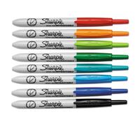 Sharpie 1742025 Retractable Permanent Marker Ultra Fine Tip Assorted Colors 8/Set