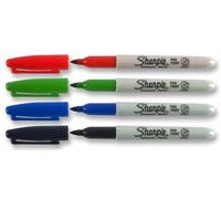 SHARPIE 1985858 MARKER FINE TIP 4 COLOURS